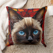 かわいいシャム猫 クッション (ブランケット)