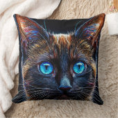 かわいいシャム猫 クッション (ブランケット)