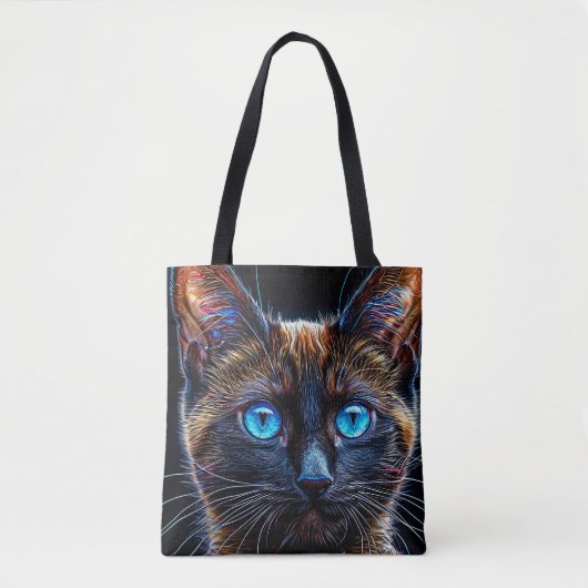 かわいいシャム猫 トートバッグ (正面)