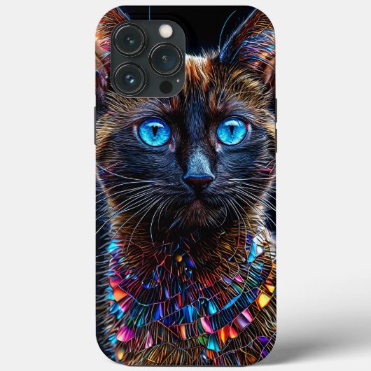かわいいシャム猫 ミニマル かわいい猫好き Case-Mate iPhoneケース (裏面)