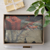 かわいいシャメネコのクリスマスヴィンテージの切り離し 薄葉紙 (ギフト)