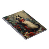 かわいいシャメネコのクリスマスヴィンテージ ノートブック (右側)