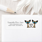 かわいいシャメネコの尻尾ハートカスタム住所 シール (インサイチュ)