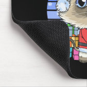 かわいいシャメネコSanta Clausクリスマスクリスマス子猫 マウスパッド (コーナー)