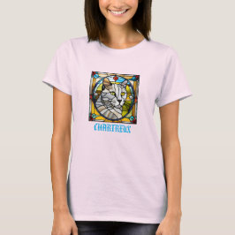 かわいいシャルトルリュースタンドグラスTシャツ Tシャツ