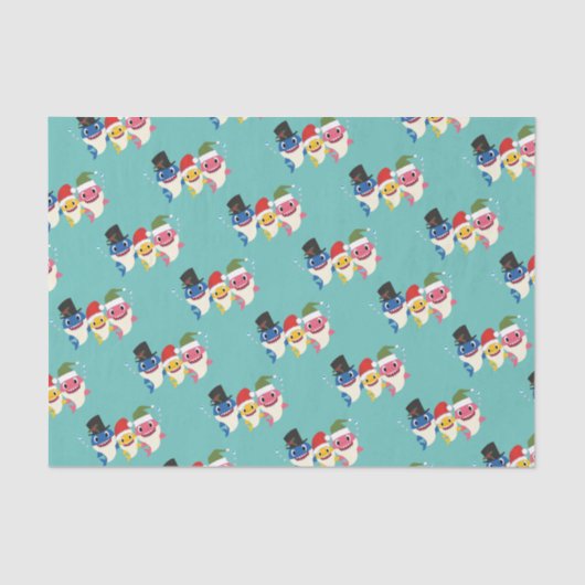 かわいいシャーク🦈おもしろいファブキッズすごい海 薄葉紙 (正面)