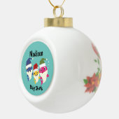 かわいいシャーク🦈すごい海クリスマスおもしろい セラミックボールオーナメント (右)