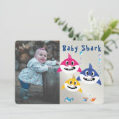 かわいいシャーク🦈すごい誕生日海パーティー 招待状 (スタンド正面)