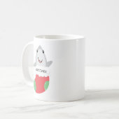 かわいいシャーククリスマスストッキングマグカップ コーヒーマグカップ (正面左)