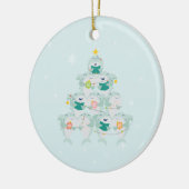 かわいいシャーククリスマスツリーセラミックオーナメント セラミックオーナメント (左)