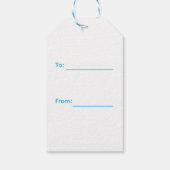 かわいいシャークサンタハットアニマルクリスマス ギフトタグ (裏面)