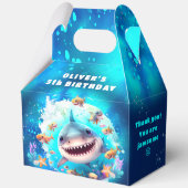 かわいいシャークボーイ誕生日ブルーラージオファーボックス フェイバーボックス (正面)