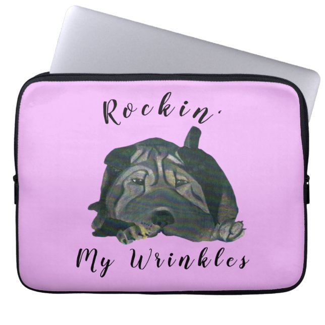 かわいいシャールペイドッグネオプレン13インチラップトップスリーブ ラップトップスリーブ (正面)