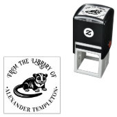 かわいいシュガーグライダー図書名#1P セルフインキングスタンプ (インサイチュ)