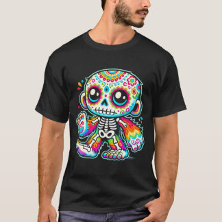 かわいいシュガースカルビッグフット死者の日 Tシャツ