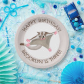 かわいいシュガーパーソナライズされたグライダーの誕生日 ペーパープレート (パーティー)