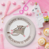 かわいいシュガーパーソナライズされたグライダーの誕生日 ペーパープレート (パーティー)