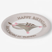 かわいいシュガーパーソナライズされたグライダーの誕生日 ペーパープレート (アングル)