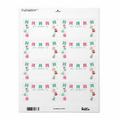 かわいいシュガープラムの休日こんにちは私の名前はシール ラベル (フルシート)