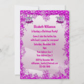 かわいいシュガープラムフェアリー＆スパンコールクリスマスパーティー 招待状 (裏面)