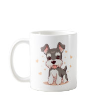 かわいいシュナウザーの子犬アート
