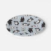 かわいいシュノーザースブルーパーティーケーキ ペーパープレート (アングル)