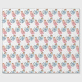 かわいいシューパターン性別がベビーパーティーラップを明らかにする ラッピングペーパー (フラット)