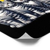 かわいいシュー猫ロック子猫キティロックミュージックね ポスター (角)