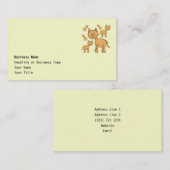 かわいいショウガ猫。 オレンジ猫の漫画 名刺 (正面/裏面)