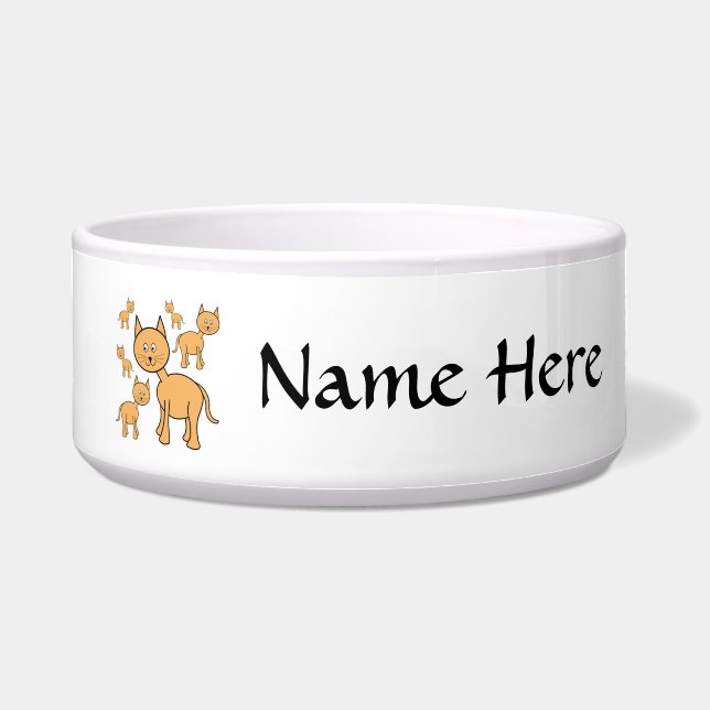 かわいいショウガ猫。  猫の漫画 ボウル (正面)