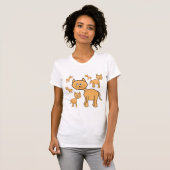 かわいいショウガ猫。 猫の漫画 Tシャツ (正面フル)