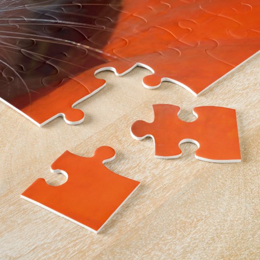 かわいいシリアのハムスターの白い黒によって斑点を付けられるおもしろいなペット ジグソーパズル (側面)