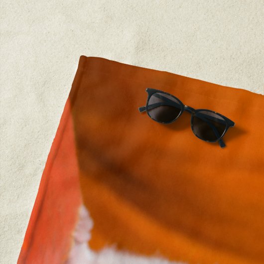 かわいいシリアのハムスター白いまだおもしろいのペット ビーチタオル (インサイチュ)