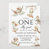 かわいいシリーゴース！ シリーゴースの１パーティー 招待状 (正面/裏面)