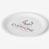 かわいいシルエットココナッツツリーパターンクリスマス ペーパープレート (アングル)