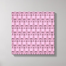 かわいいシルエットココナッツツリー キャンバスプリント