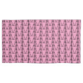 かわいいシルエットミニココナッツツリーパターンピンク 枕カバー (正面左)