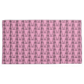 かわいいシルエットミニココナッツツリーパターンピンク 枕カバー (正面右)