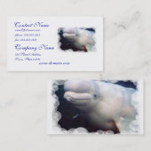 かわいいシロイルカのクジラの名刺 名刺 (正面/裏面)