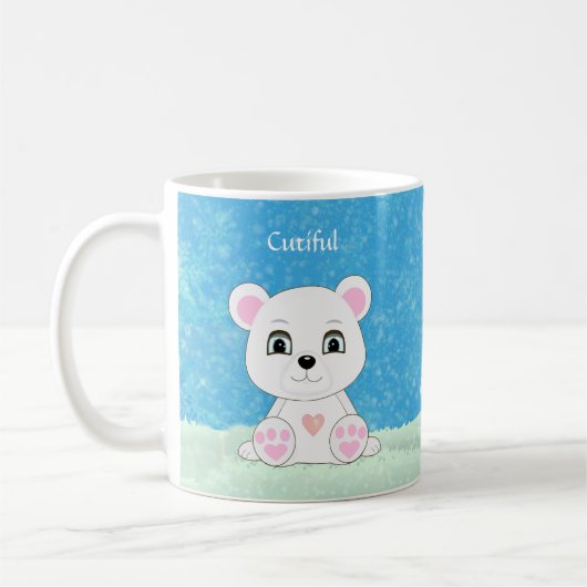 かわいいシロクマと雪だるまのコーヒーマグ コーヒーマグカップ (左)
