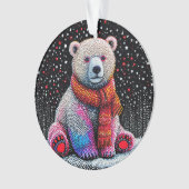 かわいいシロクマ オーナメント (正面)