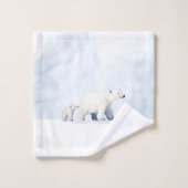 かわいいシロクマ バスタオルセット (ウォッシュタオル)