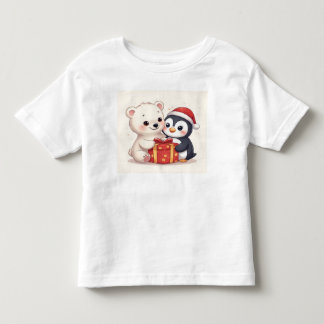 かわいいシロクマ ペンギン ベビー 半袖Tシャツ トドラーTシャツ