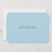 かわいいシロナガスクジラのこんにちはそこにベビーの発表 案内状 (裏面)