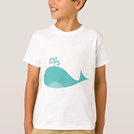 かわいいシロナガスクジラ Tシャツ (正面)