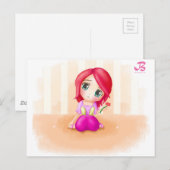 かわいいシンディーアニメマンガカラフルチビ（小さくかわいく書いた感じ） ポストカード (正面/裏面)