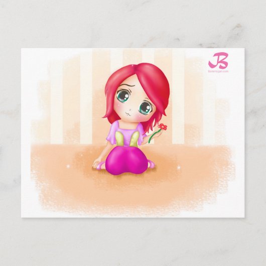 かわいいシンディーアニメマンガカラフルチビ（小さくかわいく書いた感じ） ポストカード (正面)