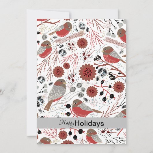 かわいいシンデイの赤とグレー シーズンカード (正面)