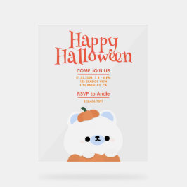 かわいいシンプルおもしろいハローウィンパーティ アクリルサイン