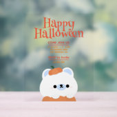 かわいいシンプルおもしろいハローウィンパーティ アクリルサイン (ニュートラル)